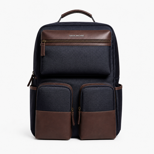 TwinVault Leather Backpack