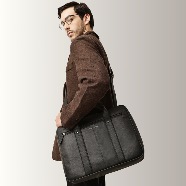 Gauge Machine Dimension Leather Laptop Bag