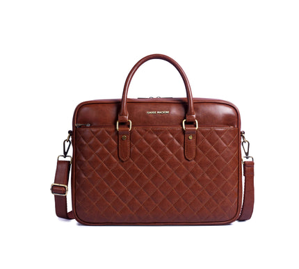 Gauge Machine 16" Quilted Laptop Bag with Detachable Strap