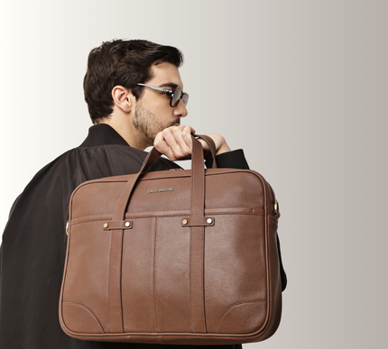 Gauge Machine Meridian Leather Laptop Bag