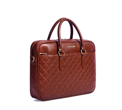 Gauge Machine 16" Quilted Laptop Bag with Detachable Strap