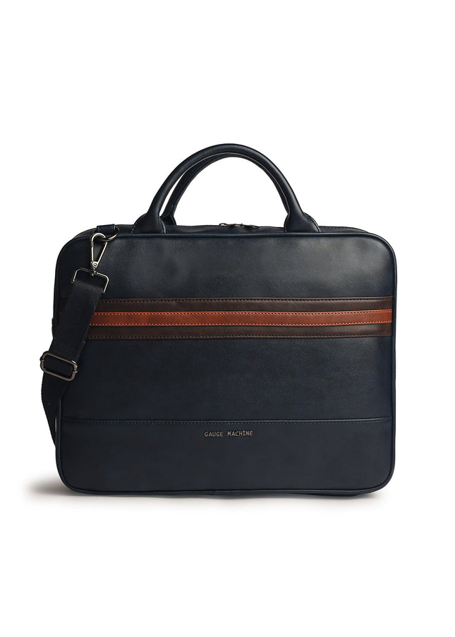 Gauge Machine 16" Navy Appointee Laptop Bag with Detachable Strap