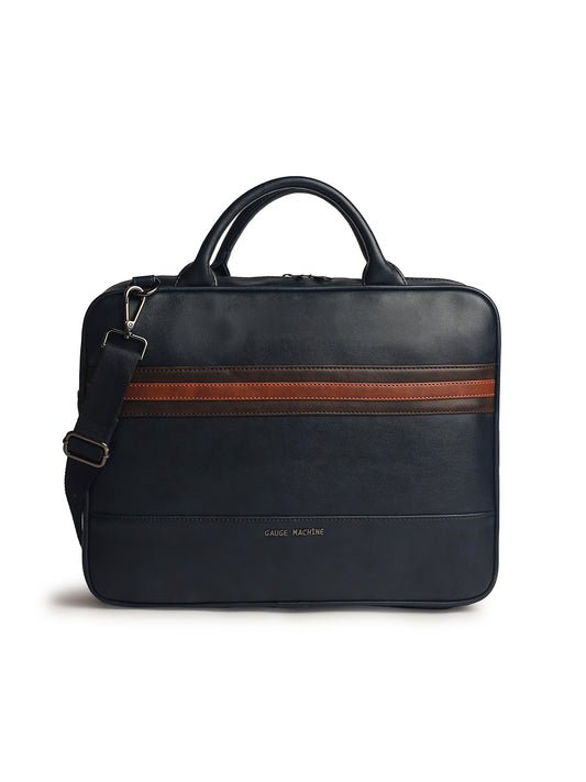 Gauge Machine 16" Navy Appointee Laptop Bag with Detachable Strap