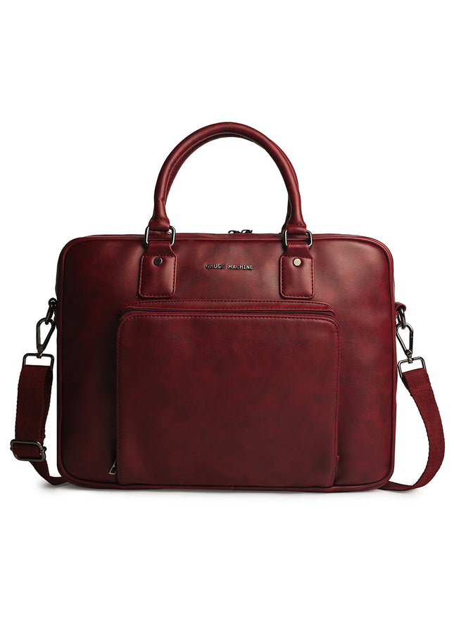 Gauge Machine 16" Wine Laptop Messenger Bag with Detachable Strap