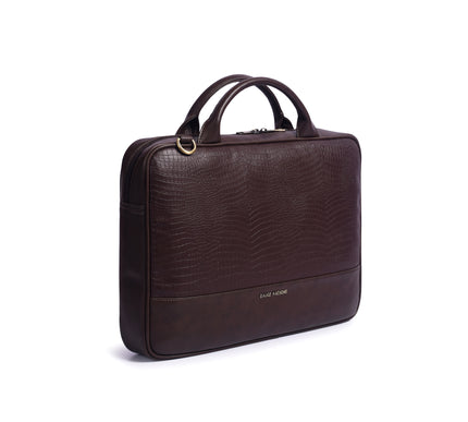 Gauge Machine 16"Classic Laptop Briefcase with Detachable Strap