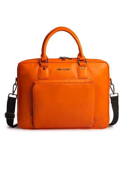 Gauge Machine 16" Orange Laptop Messenger Bag with Detachable Strap
