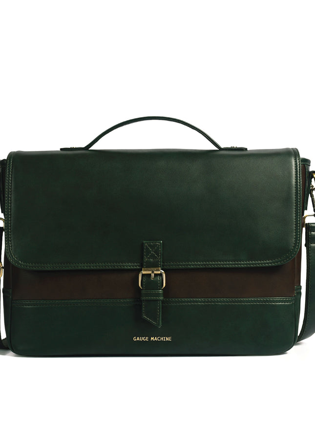 Gauge Machine 16" Olive Laptop messenger Bag with Detachable Strap