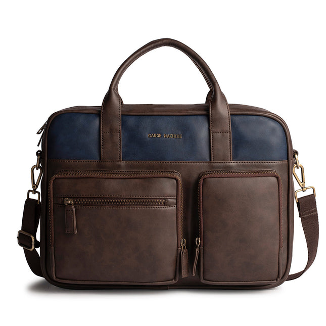 Gauge Machine 16" Brown Laptop Bag with Detachable Strap