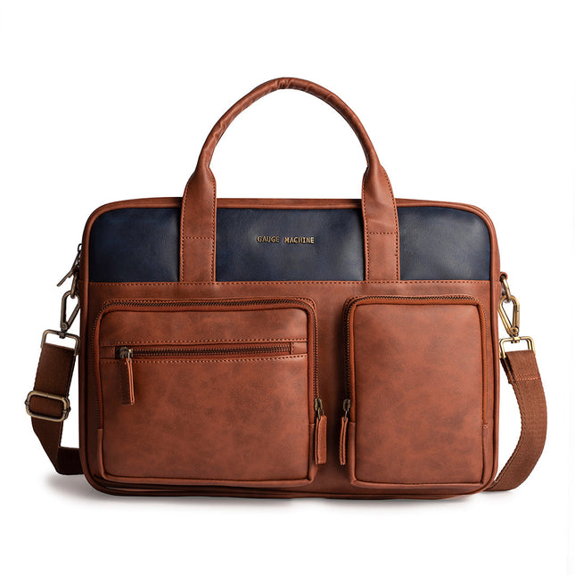 Gauge Machine 16" Tan Laptop Bag with Detachable Strap