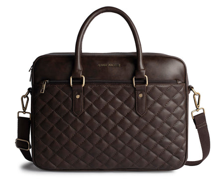 Gauge Machine 16" Quilted Laptop Bag with Detachable Strap