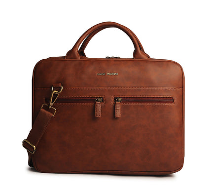 Gauge Machine 16" Tan Laptop Bag with Detachable Strap