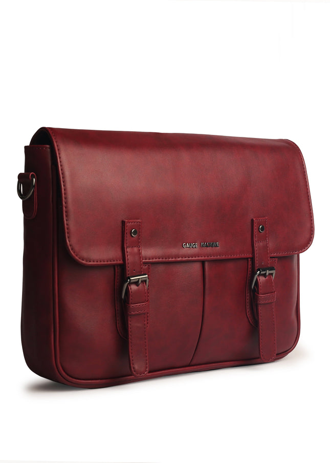 Gauge Machine 16" Wine Laptop Bag with Detachable Strap
