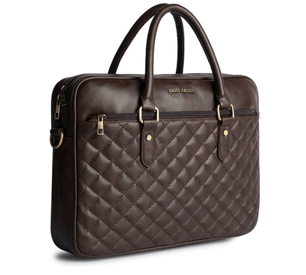 Gauge Machine 16" Quilted Laptop Bag with Detachable Strap