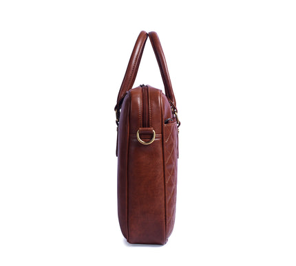 Gauge Machine 16" Quilted Laptop Bag with Detachable Strap