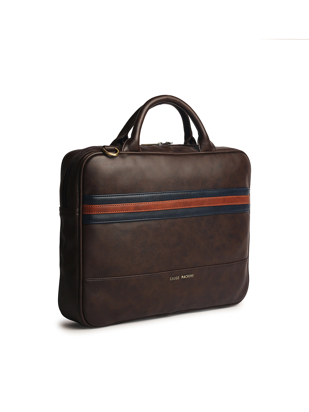 Gauge Machine 16" Brown Appointee Laptop Bag with Detachable Strap