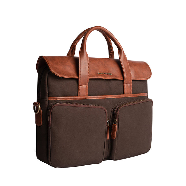 Gauge Machine 16" Brown Laptop Bag with Detachable Strap