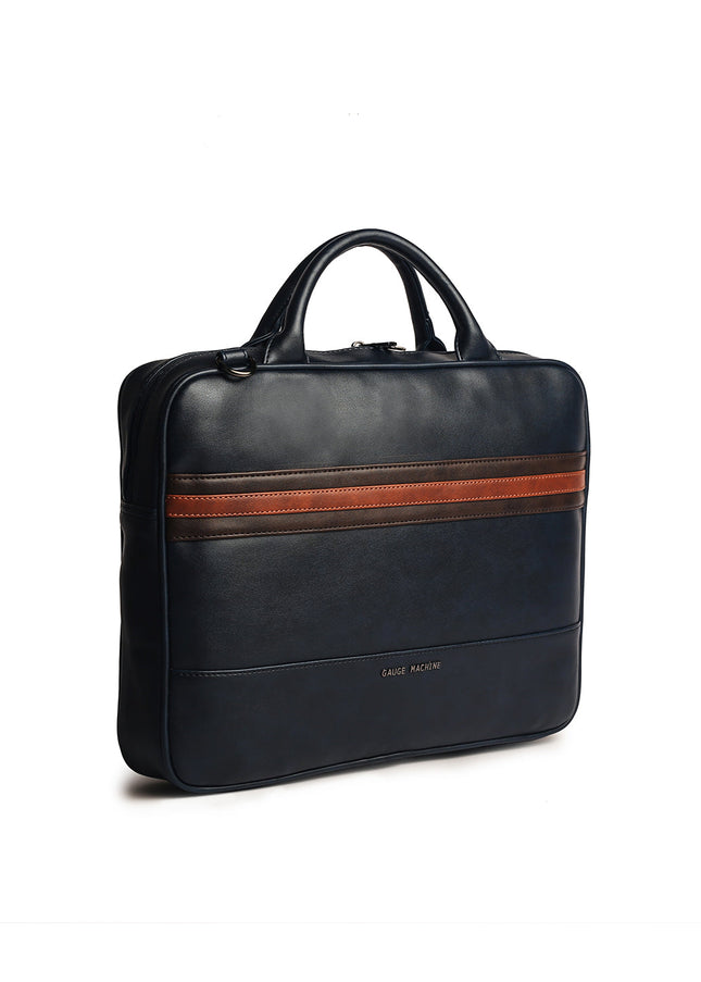 Gauge Machine 16" Navy Appointee Laptop Bag with Detachable Strap