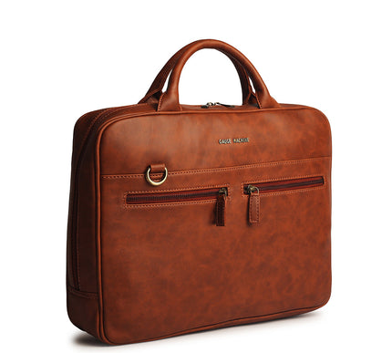 Gauge Machine 16" Tan Laptop Bag with Detachable Strap