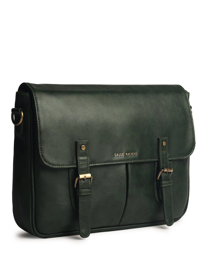 Gauge Machine 16" Olive Laptop Bag with Detachable Strap