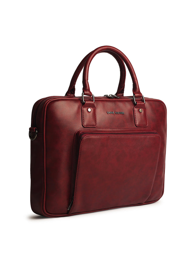 Gauge Machine 16" Wine Laptop Messenger Bag with Detachable Strap