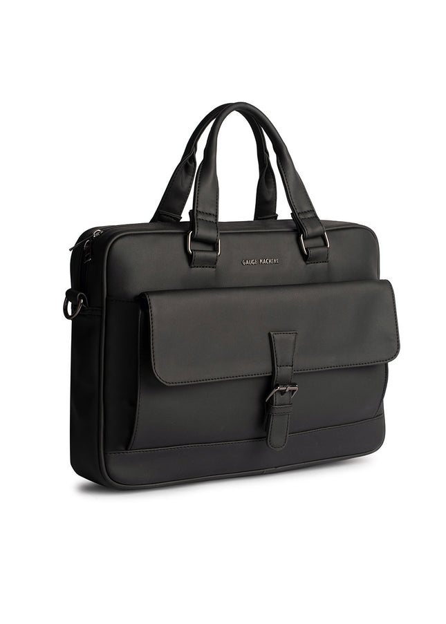 Gauge Machine 16" Black Laptop Bag with Detachable Strap
