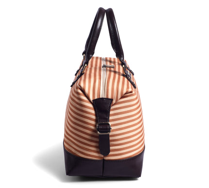 Gauge Machine Yellow Stripped Beach Duffle Bag