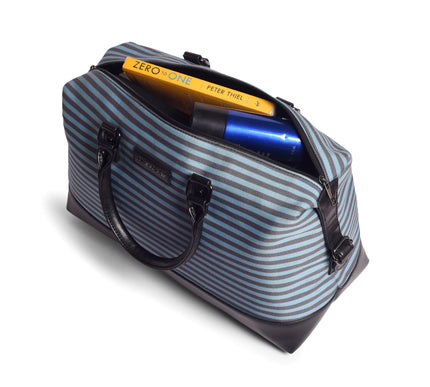Gauge Machine Blue Stripped Beach Duffle Bag