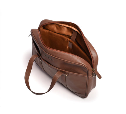 Gauge Machine Meridian Leather Laptop Bag