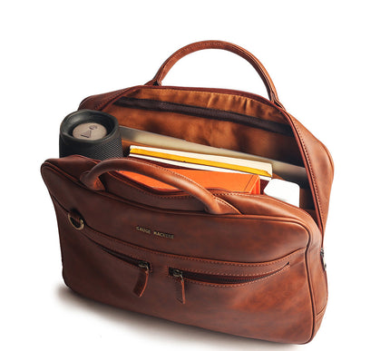 Gauge Machine 16" Tan Laptop Bag with Detachable Strap