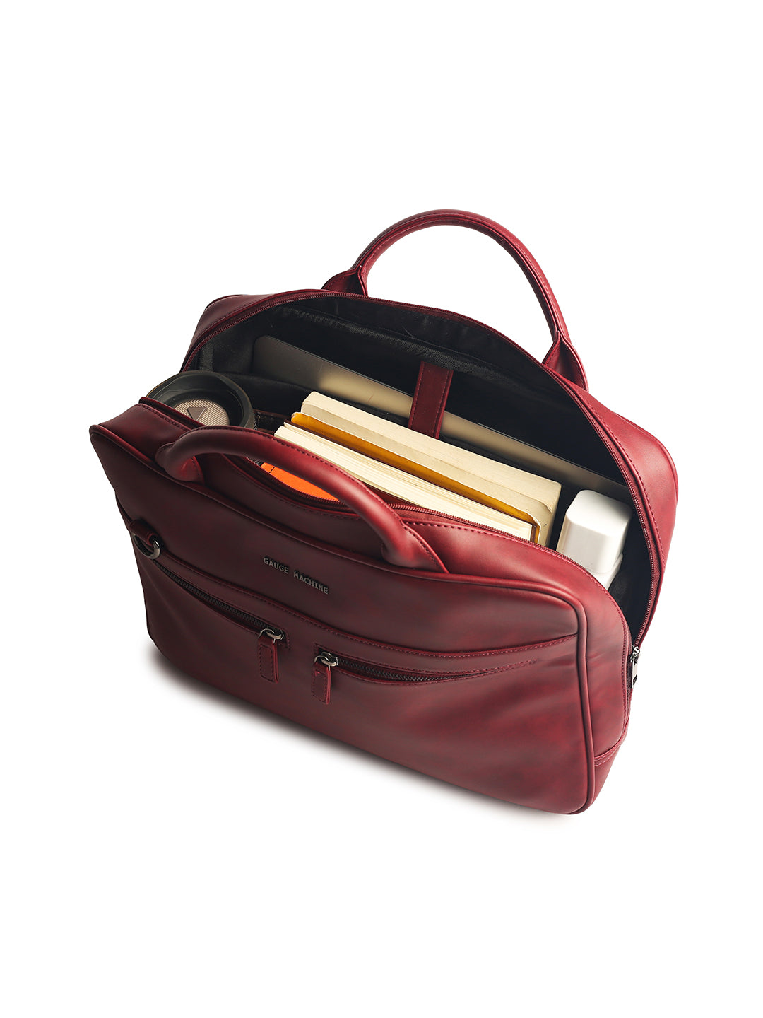 Gauge Machine 16" Wine Laptop Bag with Detachable Strap