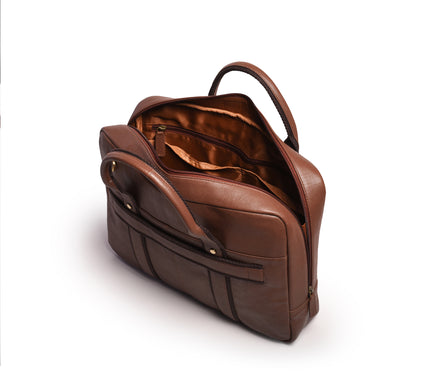 Gauge Machine Dimension Leather Laptop Bag