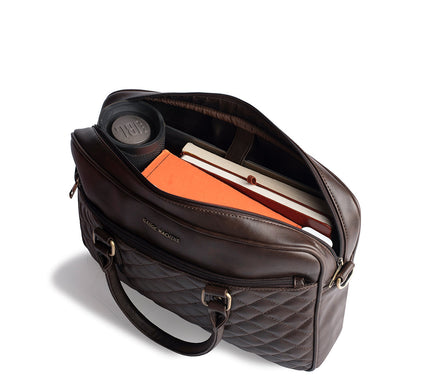 Gauge Machine 16" Quilted Laptop Bag with Detachable Strap
