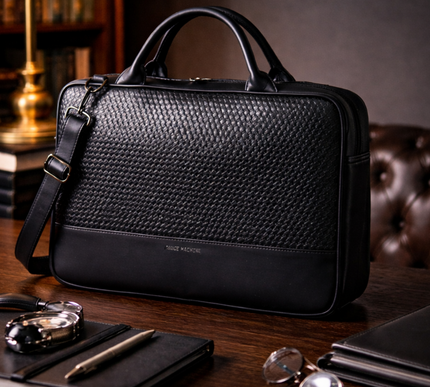 Gauge Machine 16"Classic Laptop Briefcase with Detachable Strap