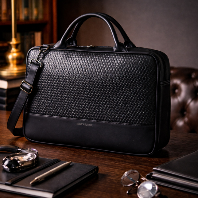 Gauge Machine 16"Classic Laptop Briefcase with Detachable Strap