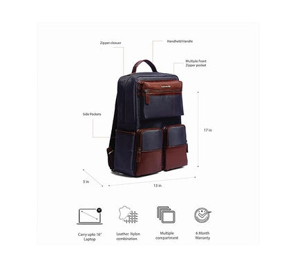 Gauge Machine Professional Leather Laptop Backpack
