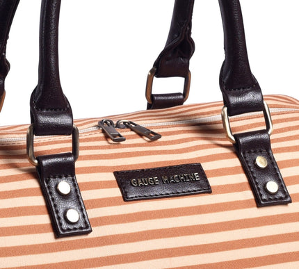 Gauge Machine Yellow Stripped Beach Duffle Bag