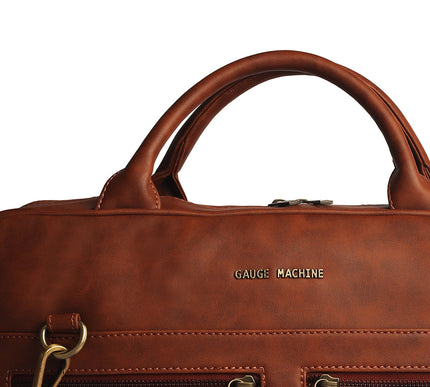 Gauge Machine 16" Tan Laptop Bag with Detachable Strap