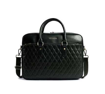 Gauge Machine 16" Quilted Laptop Bag with Detachable Strap