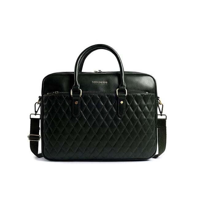 Gauge Machine 16" Quilted Laptop Bag with Detachable Strap