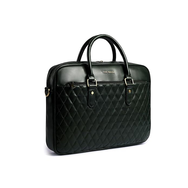 Gauge Machine 16" Quilted Laptop Bag with Detachable Strap