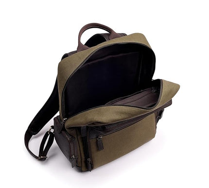 Gauge Machine Professional Genuine Leather and Canvas Backpack
