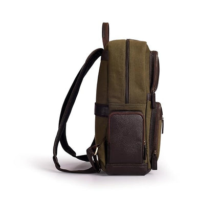 Gauge Machine Professional Genuine Leather and Canvas Backpack