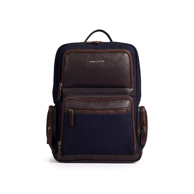 Gauge Machine Professional Genuine Leather and Canvas Backpack