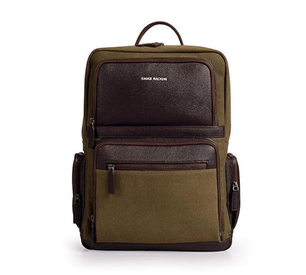 Gauge Machine Professional Genuine Leather and Canvas Backpack