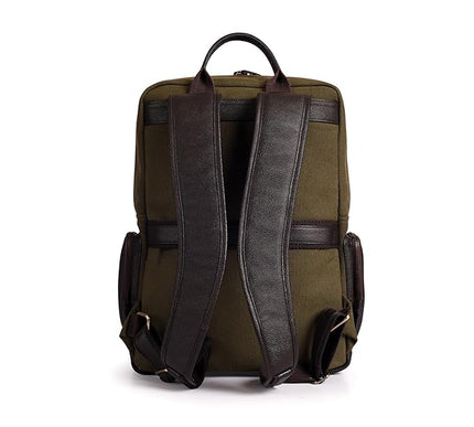 Gauge Machine Professional Genuine Leather and Canvas Backpack