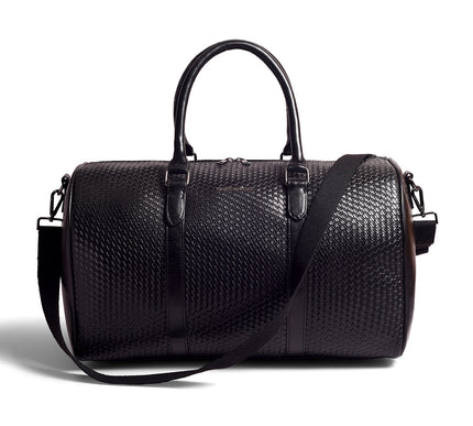 Gauge Machine Black Weave Duffle Bag