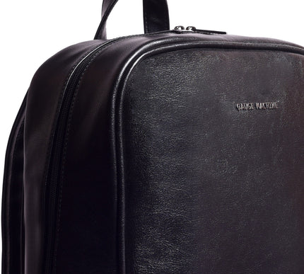 Gauge Machine Black Backpack with Front Pocket