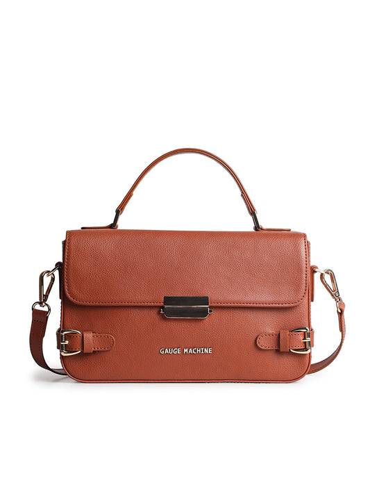 Tan Vaulted Vogue Sling Bag