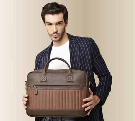 Gauge Machine Ridgeline Leather Laptop Bag