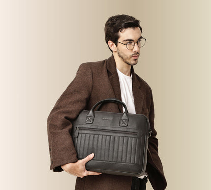 Gauge Machine Ridgeline Leather Laptop Bag